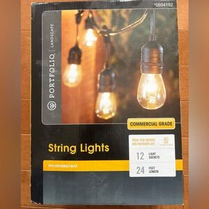 NEW Portfolio String Lights Outdoor Indoor Waterproof Commercial Grade #0694192